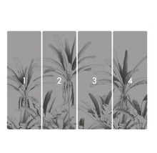 Papier peint photo en quatre parties avec motif de plantes