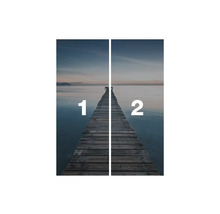 Papier peint photo avec motif de jetée, composé de deux parties