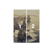 Tableau mural en deux parties avec côte rocheuse