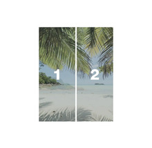 Fototapete mit Strandmotiv, bestehend aus zwei Teilen