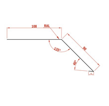 Dessin technique d'un angle avec cotes