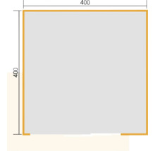 Diagramme avec des dimensions de 400 sur 400