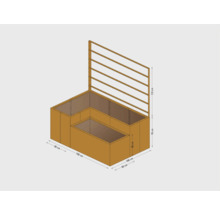 Hochbeet mit Rankhilfe, Maße 150 x 100 x 113 cm