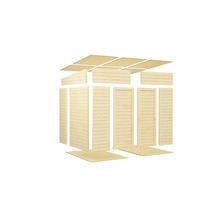 Kit de construction pour cabane de jardin en bois avec toit, murs et sol
