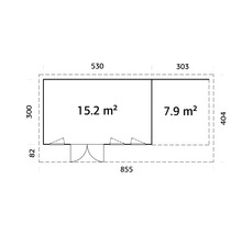 Plan avec dimensions d'un bâtiment