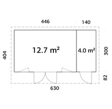 Plan d'un abri de jardin avec dimensions