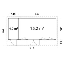 Plan d'un abri de jardin avec dimensions