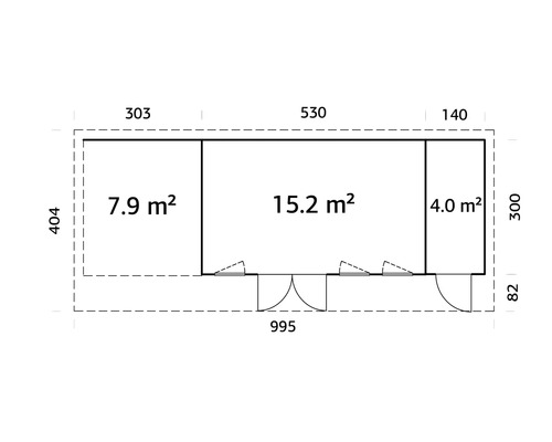 Plan avec dimensions et indications de surface