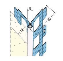 Illustration d'un profil d'angle avec les dimensions 8, 14 et 40 millimètres