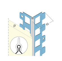 Illustration eines Eckschutzprofils mit Maßen