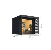 Abri de jardin moderne mesurant 276 x 276 x 231,5 cm