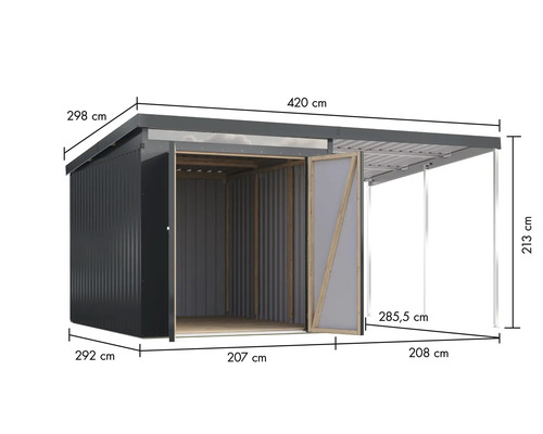Abri de jardin avec dimensions