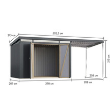 Dimensions d'une remise de jardin avec annexe