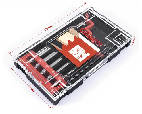 Parttfield Sechskant-Bit-Satz mit den Maßen 170 mm mal 100 mm mal 27 mm