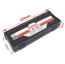 Boîte à outils Pattfield avec burins, 280 millimètres de large, 102 millimètres de haut et 50 millimètres de profondeur