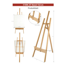 Staffelei aus Holz, 152 cm hoch, stufenlos verstellbar