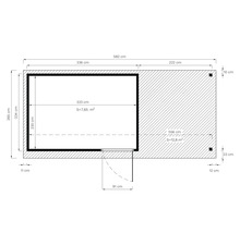 Plan d'un abri de jardin avec dimensions