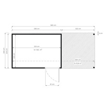 Plan d'un abri de jardin avec dimensions