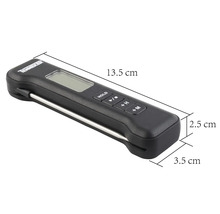 Thermomètre à viande numérique avec capteur en acier inoxydable et écran pour la mesure de la température.