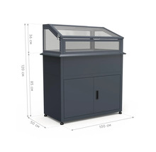 Châssis de culture avec armoire et dimensions.