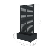 Jardinière avec écran d'intimité, 90 x 60 x 184 cm