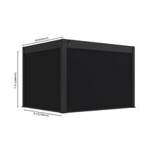 Freistehende Pergola mit den Maßen 3020 mal 2790 mal 2366 Millimeter.