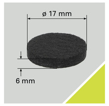 Schleifvlies Scheibe, Durchmesser 17 mm, Dicke 6 mm