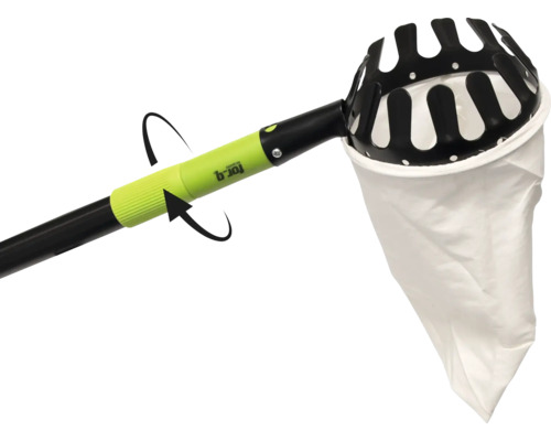 Cueilloir à fruits avec sac de réception et manche télescopique