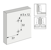 Plan de perçage pour charnières avec dimensions