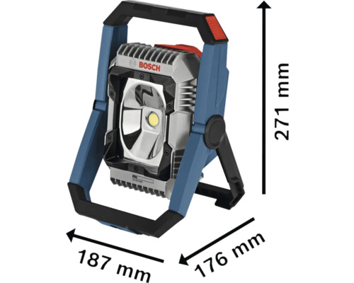 Projecteur Bosch Logo avec indications de taille