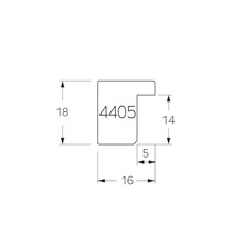 Schéma avec les dimensions du profilé 4405
