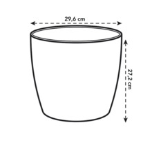 Blumentopf Abmessungen: 29,6 cm breit und 27,2 cm hoch