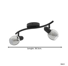 Plafonnier avec deux spots, longueur 36,5 cm