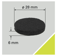 Schleifvlies mit Durchmesser 28 mm und Dicke 6 mm