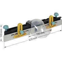 Coupe-mosaïque en verre d'une longueur de 620 mm et d'une hauteur de 140 mm