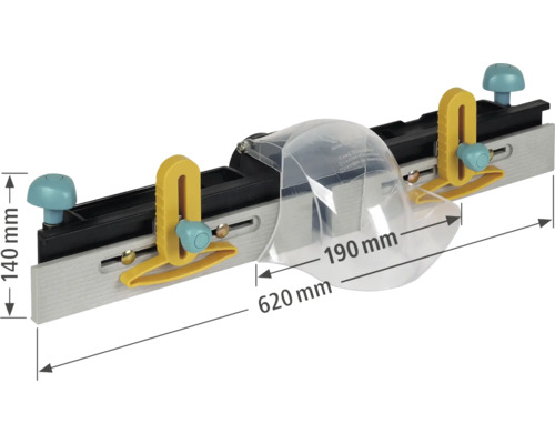 Coupe-mosaïque en verre d'une longueur de 620 mm et d'une hauteur de 140 mm