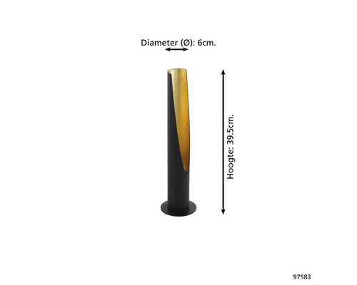 Dekorative Gartenleuchte, Höhe 39,5 cm, Durchmesser 6 cm