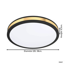 Plafonnier rond, 38 cm de diamètre