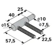 Dessin technique d'un serre-câble métallique avec dimensions