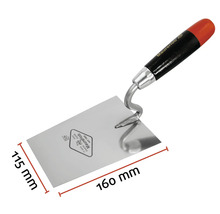 Truelle de maçon avec des dimensions de 115 mm x 160 mm