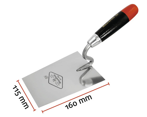 Truelle de maçon avec des dimensions de 115 mm x 160 mm