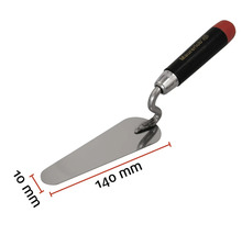 Truelle de maçon avec une longueur de lame de 140 millimètres et une largeur de lame de 10 millimètres