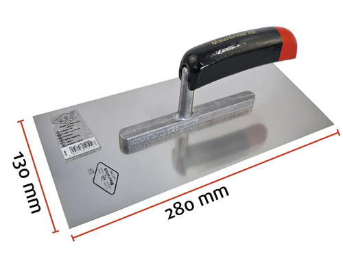 Glättkelle mit den Maßen 280 mm x 130 mm