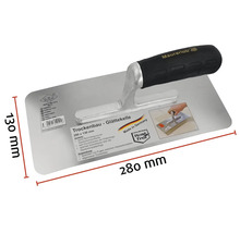 Maurerlob Trockenbau Glättekelle, 280 mal 130 Millimeter