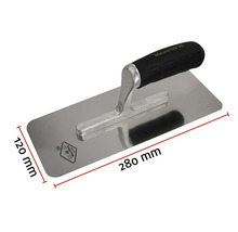 Truelle de lisseur de maçon avec des dimensions de 280 mm x 120 mm.