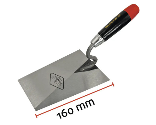Truelle de maçon avec une longueur de lame de 160 millimètres