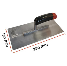 Truelle de maçon Maurer avec une longueur de lame de 280 millimètres et une largeur de lame de 130 millimètres.
