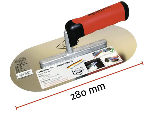 Glättkelle mit Griff, Länge 280 Millimeter