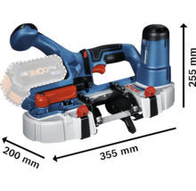 Scie à ruban sans fil Bosch avec dimensions