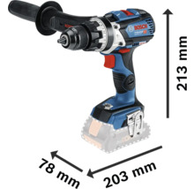 Perceuse à percussion sans fil Bosch Professional avec dimensions